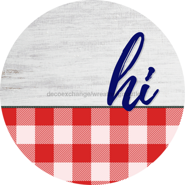 Patriotic Door Hanger Hi Dco - 01450 - Dh 18’ Round Wood